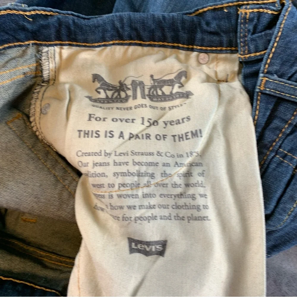Levi's 514 Straight Fit Jeans Dark Wash Denim‎ Pants W33 L32 Classic 5 pockets